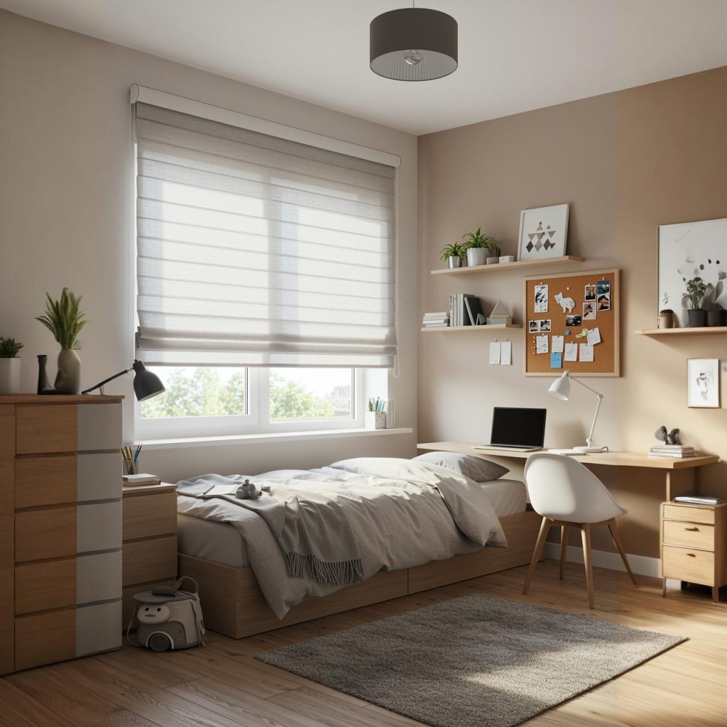Roman Shades Teenage Room