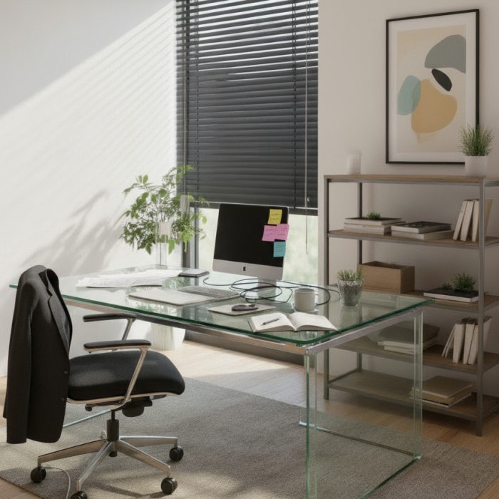 Aluminum Blinds Office 2 Realistic