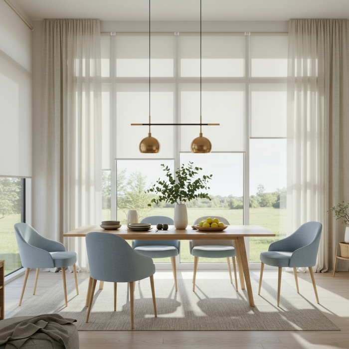 Roller Shades Dining Room